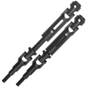 2Pcs Vgoohobby Steel Drive Shaft CVD Driveshaft Compatible with Dromida RC Car Parts MJX Hyper Go 14210 14209 1/14 Scale Upgrade Accessories Black