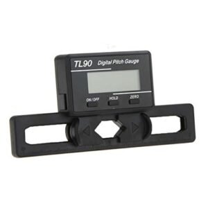 powerday Main Blade Digital Pitch Gauge with LCD Display for 5 Blade RC Helicopter