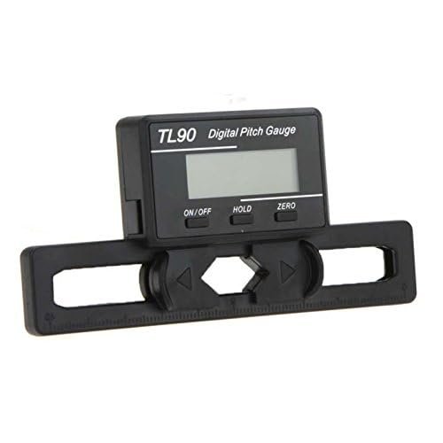 powerday Main Blade Digital Pitch Gauge with LCD Display for 5 Blade RC Helicopter