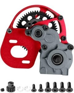 RcarmubWow RC Car Ice Tires Aluminum Center Transmission Gearbox Upgrade for 1/10 SCX10 SCX10 II Wraith AX10 Crawler Cars