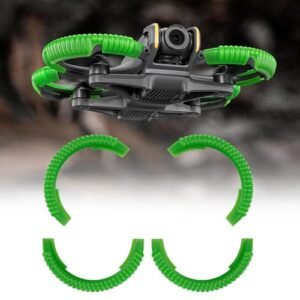NUHFUFA for Avata 2 Drone Propeller Guard Protector, Fluorescent Bumper Rings Anti-Collision Covers Accessories Compatible with DJI FPV AVATA 2(Green)