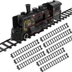 Hot Bee 8 Pcs Straight Train Tracks Accessories for 1 14 RC Truck Accessories Railway Rail with 14 Snaps for 30 Series Alloy Trains Sets Size 5CM 1 96IN