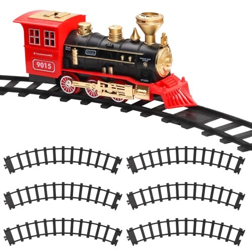 Hot Wheels RC Car Track 6 Pcs Curved Train Tracks Accessories for Building Toy Railway Rail Compatible with Hot Bee 9015 Trains Set Perfect Gift for Kids Ages 3 4 5 6 7 8+ Years Old