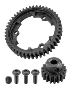 Traxxas Hardened Steel 46T Spur Gear and 18T Motor Pinion Gear Set Compatible with RC Plane 2 Mod Apk Enhanced Models