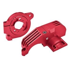 GPM 7075 Alloy Adjustable Motor Mounts and Main Gear Cover for TRAXXAS S Maxx RC Truck 1/8 6S Maxx Slash 1/10 Maxx WideMaxx Red