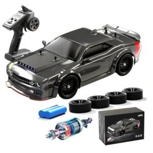 1:16 Scale Brushless Rc Car, 70km/H High Speed Drift Rc Car, 4WD 2.4 Ghz Electric Toy Vehicle With 6 Modes LED Lights, Replacement Tire, RC Racing Car, Metal Parts, Hobby Rc Car Toy For Boy Girl Gifts