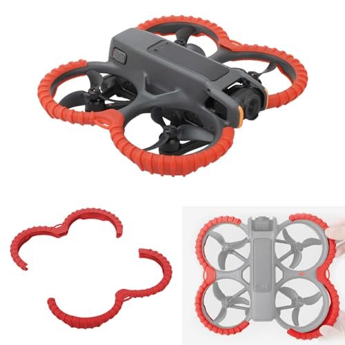DJI Avata 2 Propeller Guard Protector Anti Collision Scratch Proof Fly Combo Protective Cover Ring Red