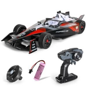 MIEBELY Porsche Formula RC Boat 1/14 Scale Authentic Licensed 2.4GHz Remote Control 3.7V 500mAh Battery Perfect Gift for Kids and Adults