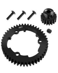 46T Hardened Steel Spur Gear and 18T Motor Pinion Gear Set for 1 2 Scale RC Helicopter and Traxxas Models