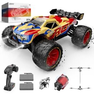 DEERC 1 14 Brushless Fast RC Cars for Adults Boys Cheap Fast Electric RC Cars Max 50KM H High Speed Remote Control Car 4X4 All Terrains RC Monster Truck Waterproof Off Road Hobby Electric Vehicle Car Gift 2 Li ion Batteries