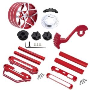 FACCNOY 4PCS Transmitter Protector Frame Set for Flysky Noble NB4 Remote Control Upgrade Parts Perfect for Cat Construction RC Wheel Loader Enthusiasts Red