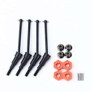 RCAWD RC Wheel Nut Wrench and #45 Steel CVD Drive Shaft Set for Arrma 1/18 Granite Grom Typhon Grom Mega 380 Upgrade Parts