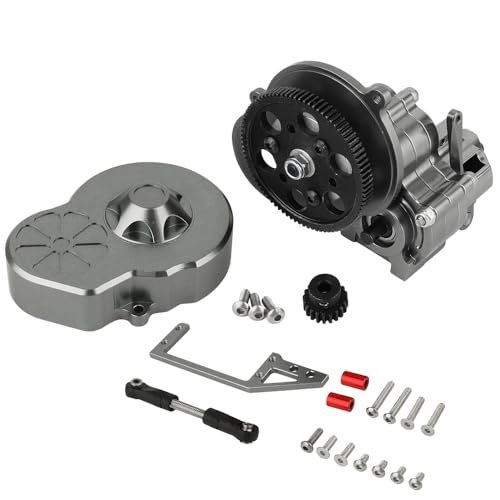 Pothyes Metal Complete Transmission Cutoff Gearbox with Dig Gear for 1/10 Axial SCX10 AX10 Wraith Fuel Powered RC Car Upgrade Part