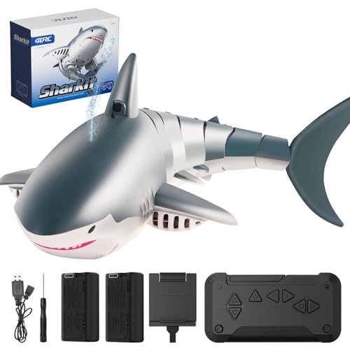 4DRC 2.4G Remote Control Arrow Shark RC Boat Electric Pool Toy for Kids Ages 3 5 7
