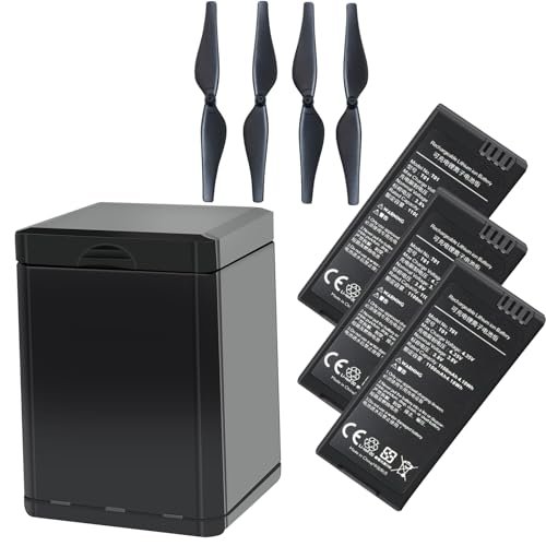 LYONGTECH 3 Pack Batteries Charger and Propellers for DJI Ryze Tello Tello EDU Drone Rapid Charging Hub