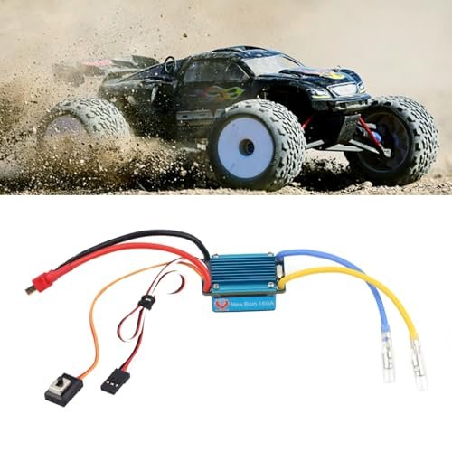 3S 160A Brushed ESC for the Fastest RC Car in the World Top Speed Electronic Speed Controller with 5V 1A BEC T Plug