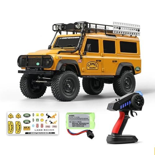 Dodoore RC Truck 1/18 Scale MN 111 4x4 Off Road Rock Crawler with RC Car Road Tires for Kids and Adults Yellow