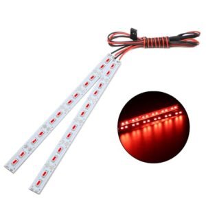 Chanjorlin Cheap 1 8 RC Truck with 24 LEDs Chassis Lights Strip Aluminum LED Lamp 6V Accessories for 1 10 1 16 RC Truck Tank Crawler Buggy Car HPS HPI Traxxas SCX24 TRX4 TRX6 Slash Rustler Redcat 4WD Red