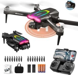 Techwonderz 1080P HD Dual Camera Drone with Obstacle Avoidance and 50 Min Flight Time Foldable RC Quadcopter for Beginners