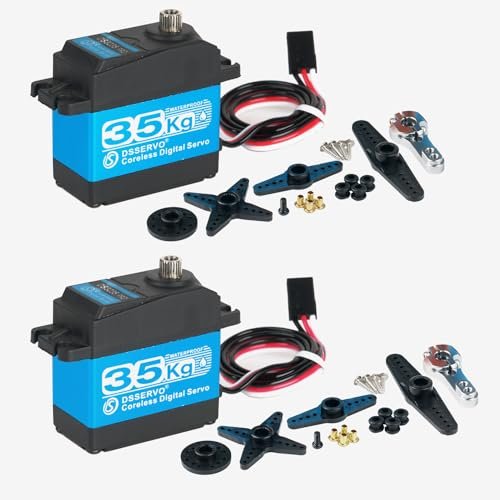 Stemedu 2pcs DS3235 PRO 35KG Waterproof Digital Servo Motor Coreless High Torque Servo for Best Rated RC Trucks