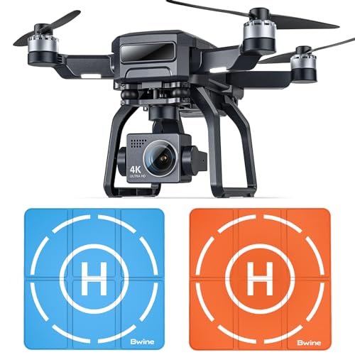 Bwine F7 GB2 GPS 3 Axis Gimbal Foldable 4K Drone with Camera for Adults Beginners Double Sided Waterproof Universal Portable Landing Pad