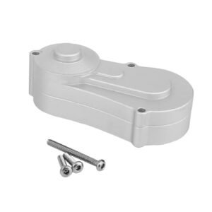 RZXYLRC Aluminum Transmission Cover Gearbox Protective Case for Hobao RC Monster Truck Losi 1 18 Mini LMT 4X4 Brushed RTR Upgrades Silver