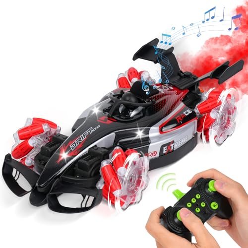 Glouslove 1:18 Scale RC Cars All Terrain Remote Control Car with 360° Rotation and 2.4GHz Speed for Kids and Adults Red