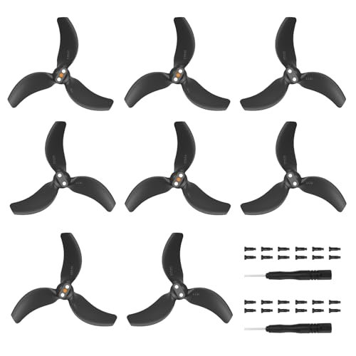 8 pcs DJI Avata 2 Propellers 3032S Wings That Work RC Blades Props Replacement Low Noise for Enhanced Flight Performance Black