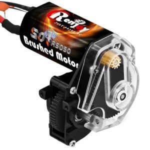 RCENJOY 050 50T Brushed Motor and Transmission Gearbox Upgrade Kit for 1/24 Scale RC Wheels and Tires Compatible with Axial SCX24 Models