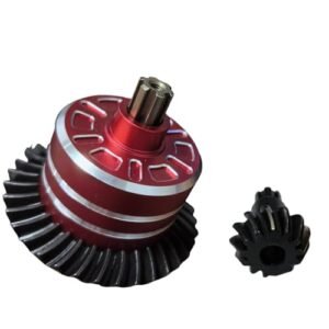 SDSLD Full Metal Differential Set 37T 13T Gears Upgrade for Arrma Bigrock Granite Kraton Outcast Senton Vorteks Typhon 1 10 and 1 8 Scale Vehicles ARA310956 Red Comparing 1 18 Scale RC vs 1 10 Scale