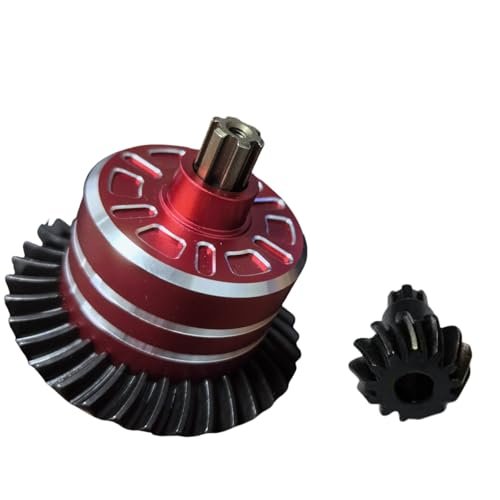 SDSLD Full Metal Differential Set 37T 13T Gears Upgrade for Arrma Bigrock Granite Kraton Outcast Senton Vorteks Typhon 1/10 and 1/8 Scale Vehicles ARA310956 Red Comparing 1/18 Scale RC vs 1/10 Scale