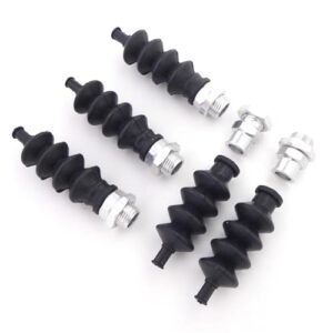 5PCS Rudder Push Rod Waterproof Rubber Bellow Linkage Tie Rod Seals Equipment Box Seal Rubber for RC Boat(5*Bellow and Mount)