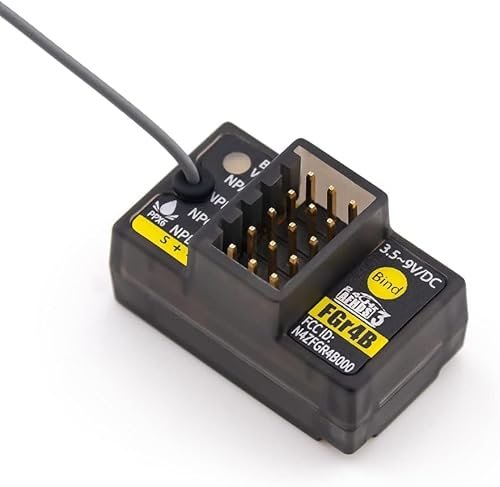 Flysky FGr4B 4Ch AFHDS 3 Micro Mini Receiver Compatible with Flysky NB4 Plus and NB4 Pro Plus, Waterproof Receiver for Remote Control Car, RC Cars, RC Boats (HELIDIRECT)