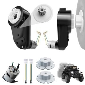 2PCS 24V RS555 35000RPM High Speed Steel Gears Motor Gearbox Upgrade Kit for Power Wheels RC Car