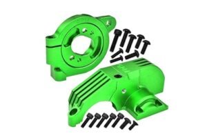 Traxxas Monster Truck RC Megalodon Aluminum 7075 Alloy Adjustable Motor Mounts and Main Gear Cover for 1/8 4WD Maxx Slash 6S and 1/10 4WD Maxx Models