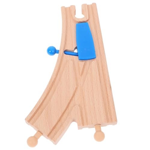 JOINPAYA Wooden Train Switch Track for RC Airplane Trailer Layout Durable Wooden Train Track Accessories