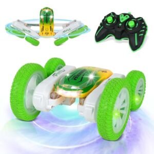 YAZHIYI 70 mph Nitro RC Cars Double Sided Stunt Remote Control Car 360 Rotating 4WD Off Road with Lights Sounds Rechargeable Toy for Boys 4 12 Years Old