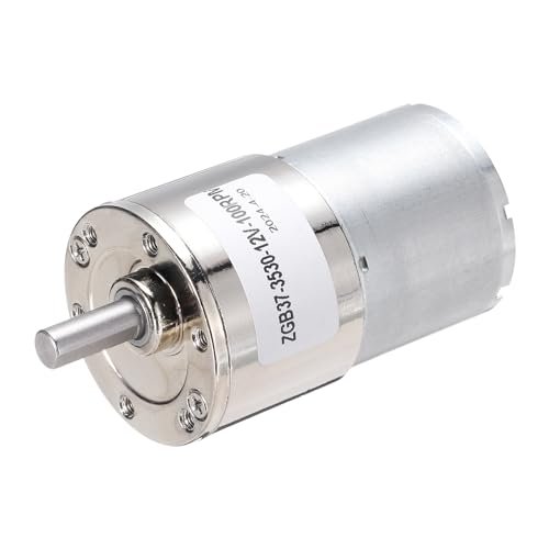 uxcell ZGB37-3530 DC 12V 100RPM Micro Motor High-Speed Geared Motor for DIY RC Cars Remote Control Shaft 6mm Diameter