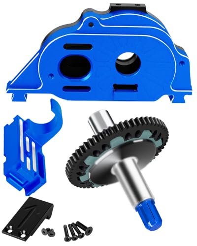 RCMYou 57T 0.8Mod Slipper with 20T 21T Pinions and Motor Mount Gear Cover Upgrades Part for 1/10 Granite Senton Vorteks 3S BLX and Mega 550 1/8 Infraction Typhon 3S BLX and Mega 550 Navy Blue