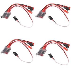 Segad RC Boat 4Pcs 20A Brushed ESC Motor Speed Controller with Forward Reverse Brush Brake for DIY Remote Control Cars Trucks Boats