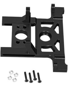RCMYou Aluminum Bearing Motor Mount Upgrade for RC Slash Modified Body 1/10 Rustler 4X4 Lcg Slash 4x4 Lcg Alloy Sliding Motor Mount Hops Up Black