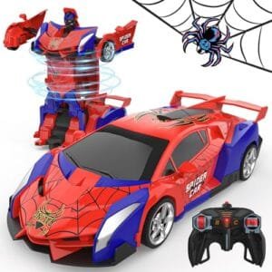 BLUEJAY Transform RC Cars with Remote Controls for RC Cars 2.4Ghz 1 18 Scale Transforming Robot Toy for Boys Ages 3 12