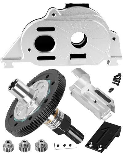 RcarmumbWow RC Copter Motor Mount Gear Cover 91T Spur Gear Slipper with 3.175mm 21T 23T 25T Pinions for 1/10 Granite 4X4 Mega550 ARA4202XV3 Silver