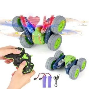 MOTUWE German Bismarck Military Battleship 1 360 RC Car Rechargeable Batteries Upgrade Two Batteries Play 50 60 Minutes RC Cars for Boys Girls Ages 6 Plus Green