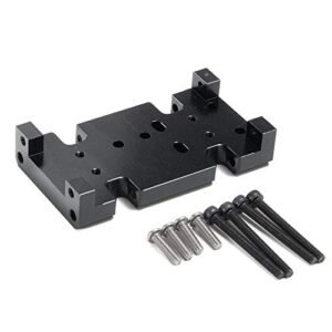 WEFEINO Aluminum Alloy Transmission Gearbox Skid Plate Upgrade for Honda CRX RC Car 1/10 Axial SCX10 D90 D110 TF2 Models