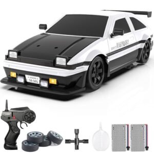 Mostop Hobby Lobby RC Drift Cars 1 16 Scale 2 4Ghz Remote Control with LED Light Spray 2 Batteries Extra Tires 18KM H High Speed 4WD Racing Model for Kids