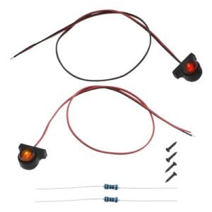 Tamiya 1 14 RC Tractor Truck Dual Color Orange Red LED Marker Lights for DIY Model Cars