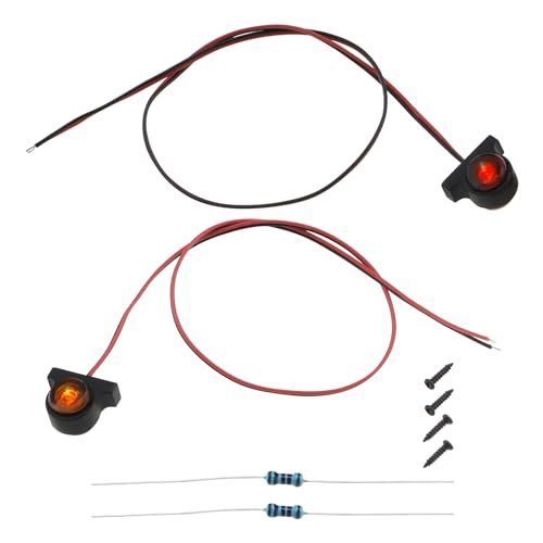 Tamiya 1 14 RC Tractor Truck Dual Color Orange Red LED Marker Lights for DIY Model Cars