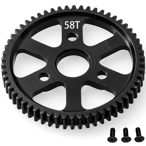 1/10 Ford RC Body Compatible 32P Spur Gear 58T 0.8 Metric Pitch Hardened Steel Replacement for TRAXXAS Models