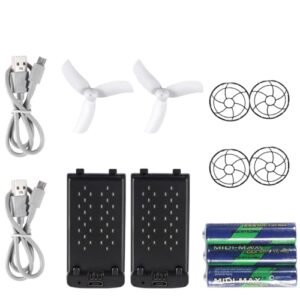 Swifsen SWA35 Mini Drone Accessories Kit with 2 Batteries and Protective Covers for RC Hobby Drone Enthusiasts